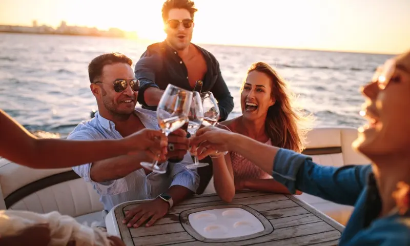 Young people drinking