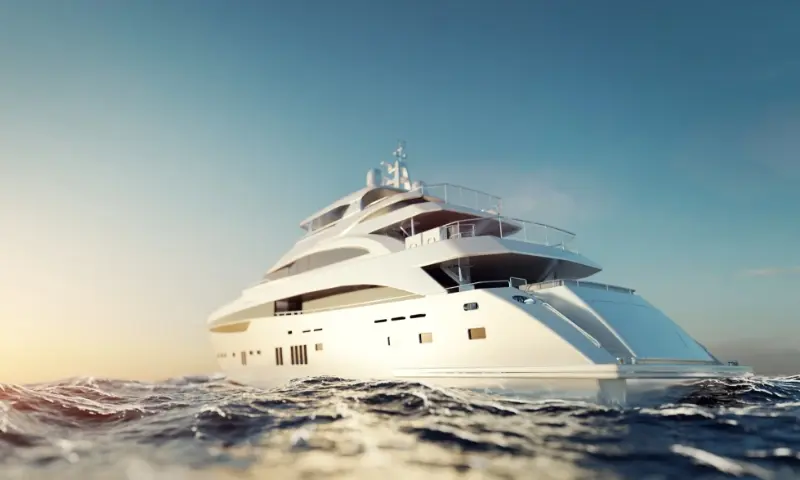 Beautiful Yacht from back